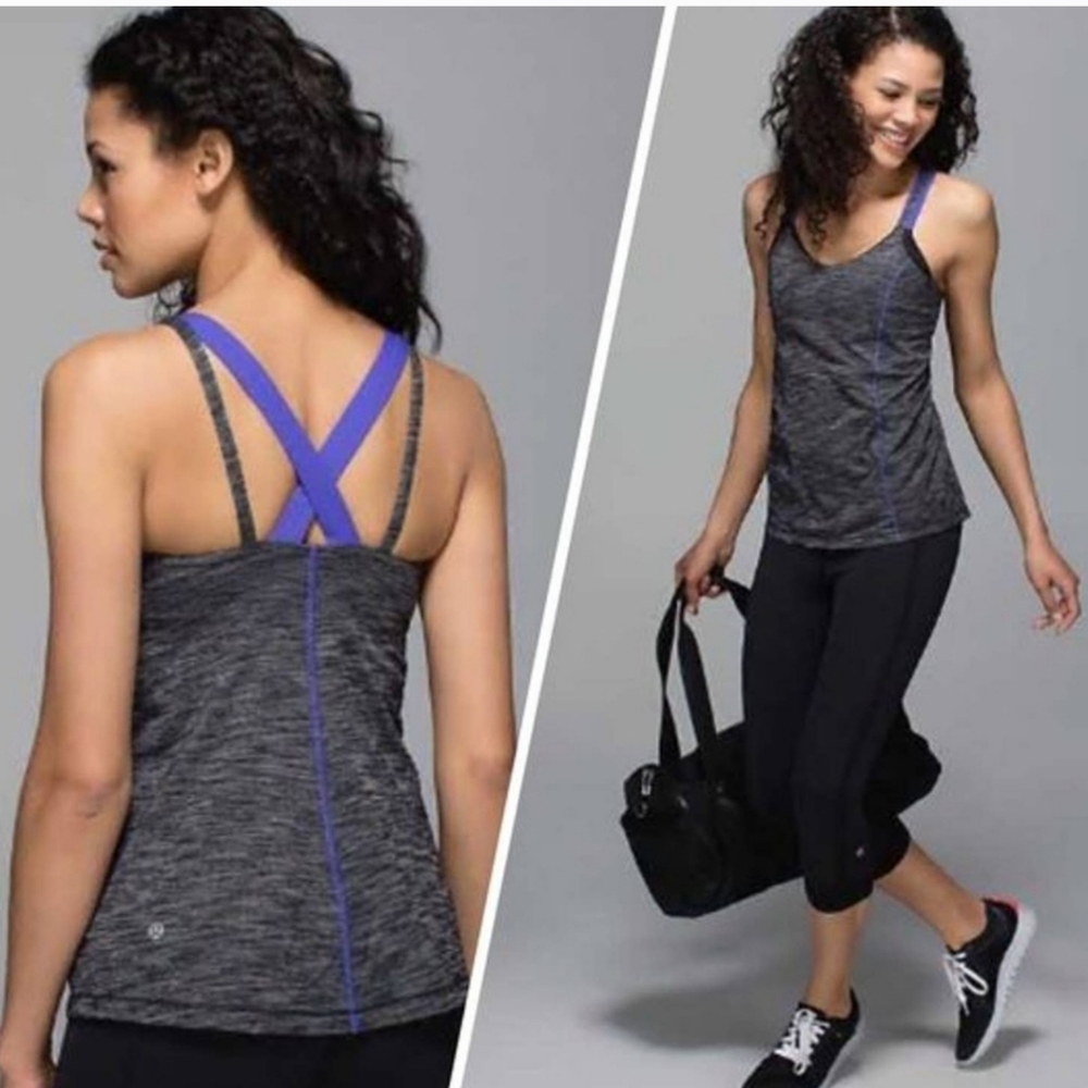 Lululemon Run For Gold Strappy Active Tank Sports Bra Combo Top